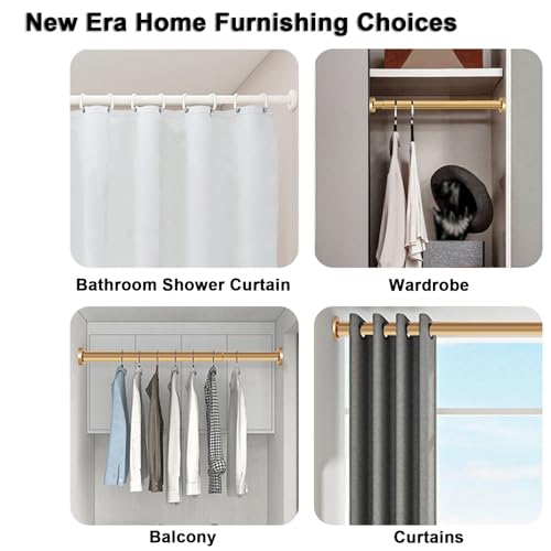 Barre de rideau de douche réglable 90x160 cm pour installer un séparateur de pièce - 4