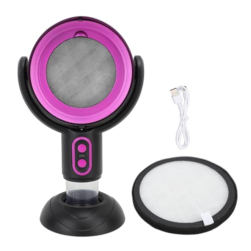 Mini Campana Extractora de Escritorio, Campana Extractora de Cocina de Iones Negativos con Extractor de 2 Velocidades para el Hogar, Cocina, Barbacoa Interior (Negro Púrpura)