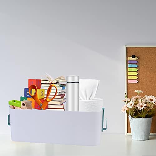 Bett Organizer zum Einhängen, Sylanda Robuste Hängebett Organizer Aufbewahrungskorb mit 2 Abnehmbarer Haken Nachttisch Bettablage Betttasche Aufbewahrungstasche für Buch Magazin Spielzeug Handy - Image 6