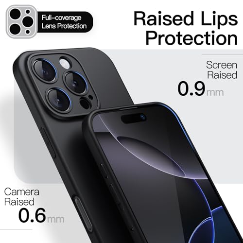 Image of JETech Slim Case for iPhone 16 Pro Max, Black Titanium | Camera Lens Protection, Ultra-Thin Matte Finish, Lightweight Minimalist Cover
