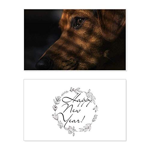 Tarjeta de Año Nuevo para perro con emotivo diseño de animal