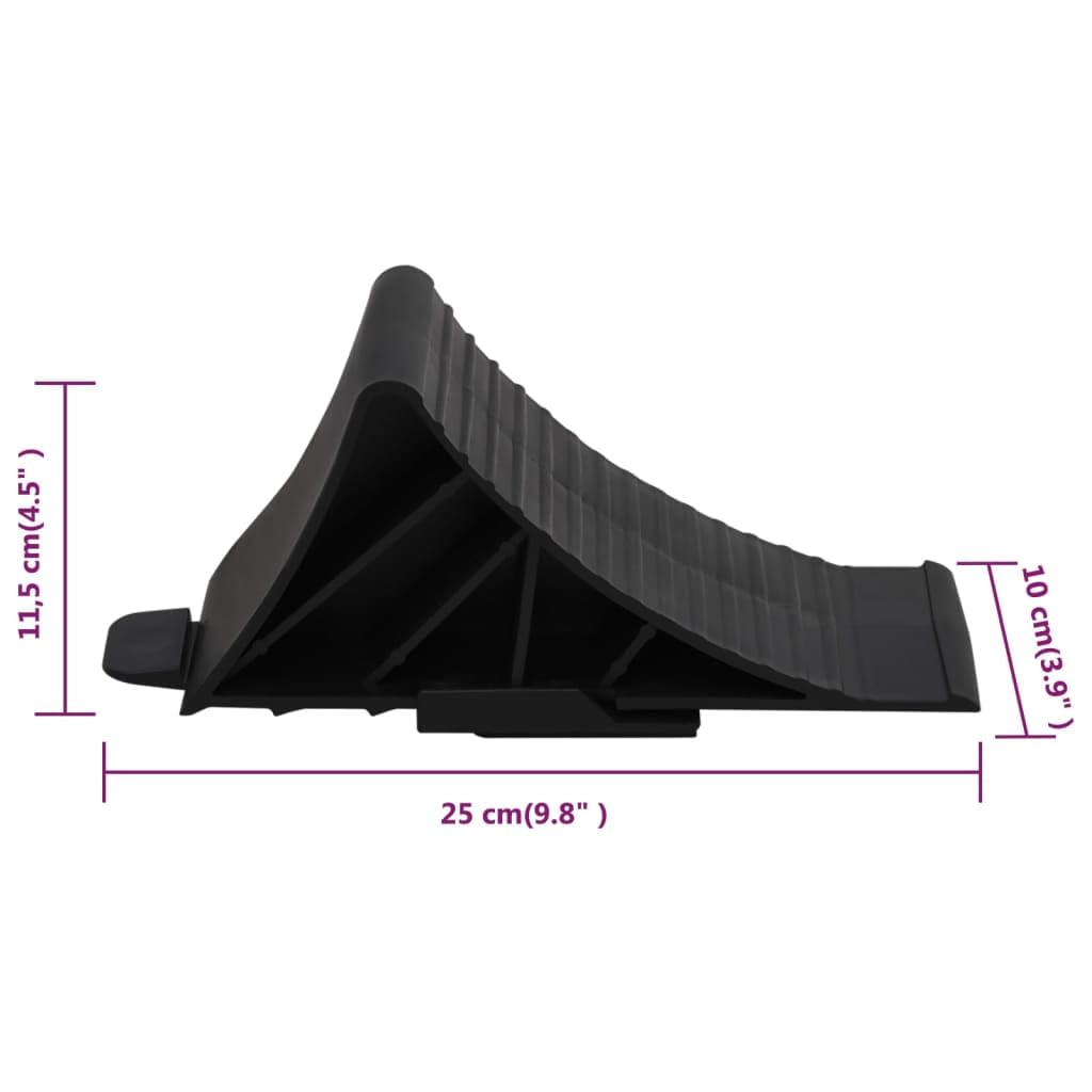 vidaXL Calzos para Ruedas 2 Unidades plástico 25x10x11,5 cm