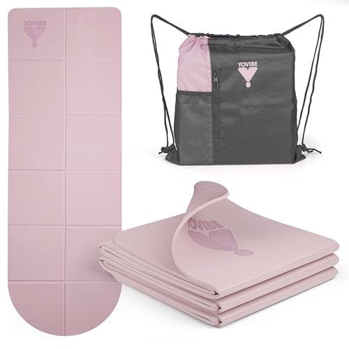 YoVibe® Yoga Matte 183x60x0,6 cm groß– Yogamatte rutschfest, extra dick, aus TPE...