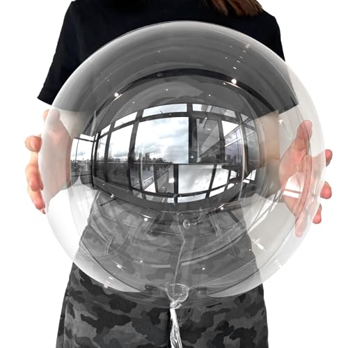 Adeyoo Bobo Balloons 24 Inch Clear Bubble Balloons for Stuffing 25 Pcs Fillable Transparent Bobo Balloons for DIY Party Decor Birthday Wedding Anniversary Indoor Outdoor Celebration Photo Shoot