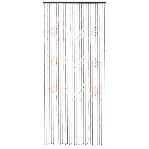 Navaris Cortinas antimoscas - Cortinas de Tiras para Puertas 90 x 200 cm - Cortina de Puerta Interior de bambú - Fácil instalación sin Agujeros