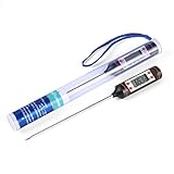 Mindkoo Meat Cooking Thermometer Digital Touch and Sensible with 5.9 inch Stainless Probe Instant Read Timer for BBQ Grilling Baking Candy Milk Bath Water Temp Monitor