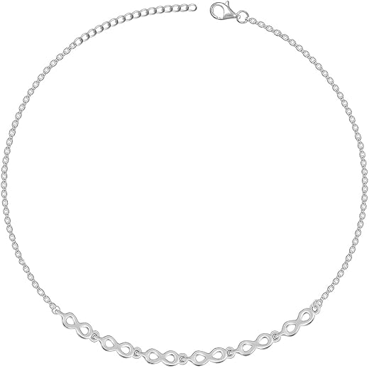 GIVA 925 Silver Infinite Joy Anklet,Single | Anklets for Women and Girls | With Certificate of Authenticity and 925 Stamp...