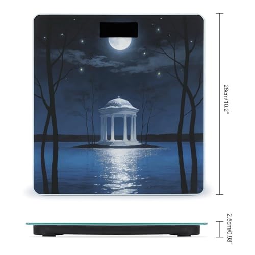 Balanza digital de baño con vidrio templado y pantalla LCD miniatura 2