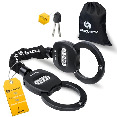AMZLOCK E Scooter Schloss | Zahlenschloss | Ideales Roller Schloss (Zahlenschloss-65CM)