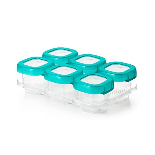 OXO Tot Baby Blocks Freezer Storage Containers 2 Oz - Teal