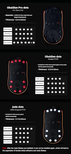 Image of X-Ray X-Raypad Obsidian Air Pro Speed Mouse Skates, U-PE Universal Dot Mouse Skates Offers Excelent Wear Resistance, Speed & Control Abrasion Resistance Less Noise (Obsidian Pro Air-Grey)