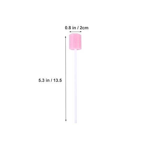 Miniatura 37 de Hisopos orales desechables, 150 unidades, hisopos bucales para ancianos, adultos y esponjas sin sabor y para el cuidado bucal (rosa)