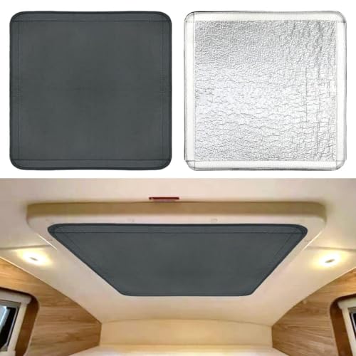 RV Roof Vent Blackout Shade - 16x16 Inch Skylight Window Insulator - UV Rays Protection Camper Trailer Fan Sun Cover