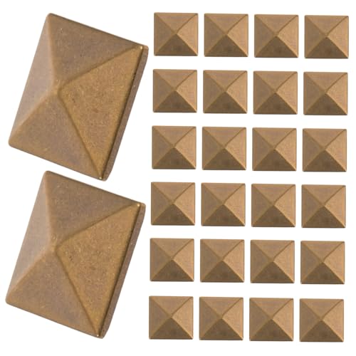 Garneck 100piezas Tachuelas Pirámide Metal Remaches Plana Para Ropa Bolsos Zapatos Cinturones Diy Decoración Resistente y Antidesgaste