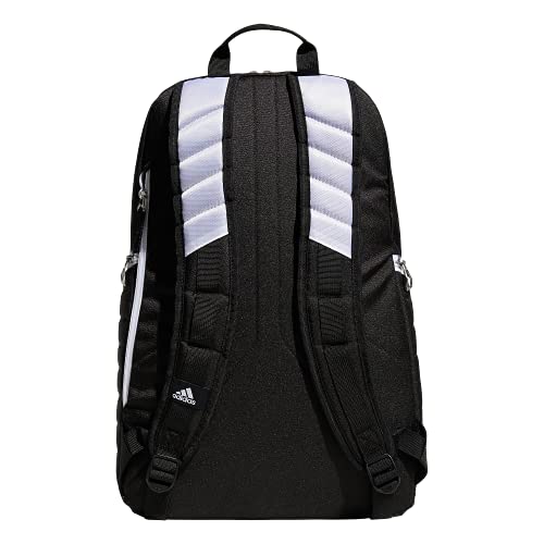Adidas Tour Tennis Racquet Backpack, Black/White/Silver Metallic, One Size #TOP4