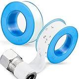 GCQ Teflon Tape, Thread Seal Tapes，PTFE Thread Seal Tape for Plumbers Sealant Tape for Leak Water Pipe Thread 1/2 inch x 500 inch (2 Pack/White)