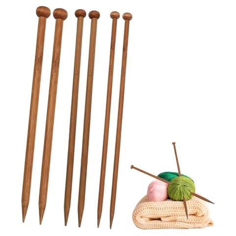 6PCS Bamboo Knitting Needles Set for Beginners Cover