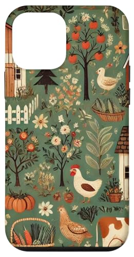 Farmhouse Homestead Farm Animals Chickens Cows & Garden Case for iPhone 12 mini