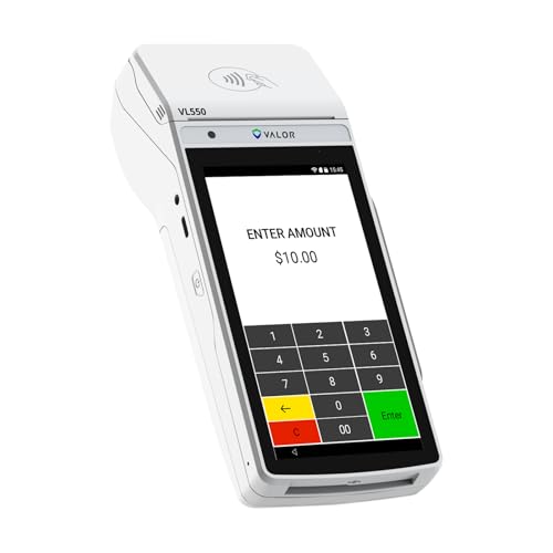 Valor PayTech VL550 POS Android Terminal | Intuitive 5.5” Touchscreen Design with PCI PTS 6.x Certified, 2600mAh Battery, Wi-Fi/4G/5G Connectivity, Dual Pricing, and Real-Time Inventory Management - Thumbnail 2