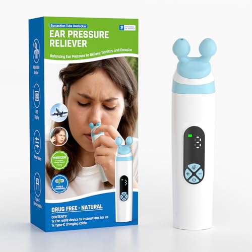 Eustachian Tube Ear Pressure Relief Device | Unclog Ears, Balance Pressure & Relieve Tinnitus | Ear Care for Travel, Diving & Swimming