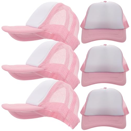Casquette de baseball en polyester léger lot de 10 pièces à motif maille respirante rose