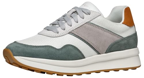 Geox Damen D RUNNTIX A Sneaker, Off White/SAGE, 39 EU