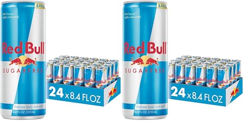 Red Bull Sugar Free Energy Drink, 8.4 Fl Oz, 24 Cans (Pack of 2)