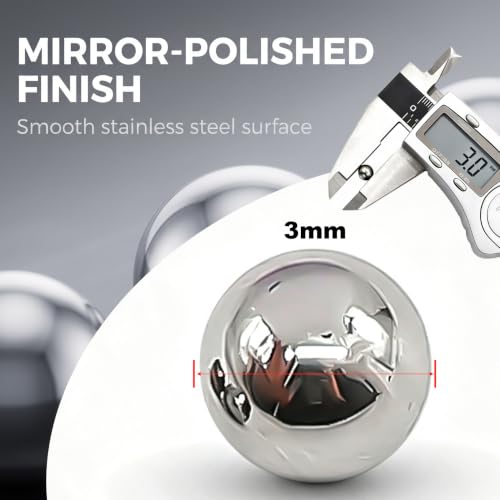 Image of Taiss 1000PCS 3mm 304 Stainless Steel Precision Balls,Precision Steel Ball Assortment Kit,Metal Balls