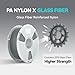 SUNLU PA6-GF 3D Filament 1.75mm 1KG, 25% Glass Fiber Nylon Filament, High Temp Resistance 401°F (205°C), Corrosion Resistance, Engineering filament, Dimensional Accuracy±0.02mm, 1KG Spool(2.2lbs),Gray