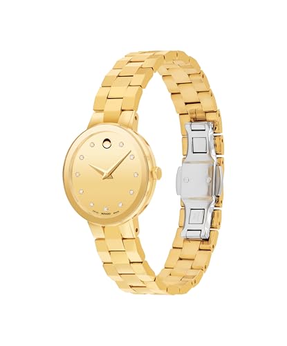 Movado Sapphire Women's Luxury Watch - Swiss Quartz Movement, Stainless Steel Bracelet, Water Resistance 30 Meters (3ATM) - Elegant Timepiece - Gift for Her - 28mm2