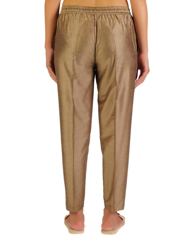 Image of Trouser Pants for Women,Stylish Trousers for Woman for Kurti Relaxed & Regular Straight fit Palazzo,Ethnic Bottom Formal Pants for Women Office wear Casual & Daily Use