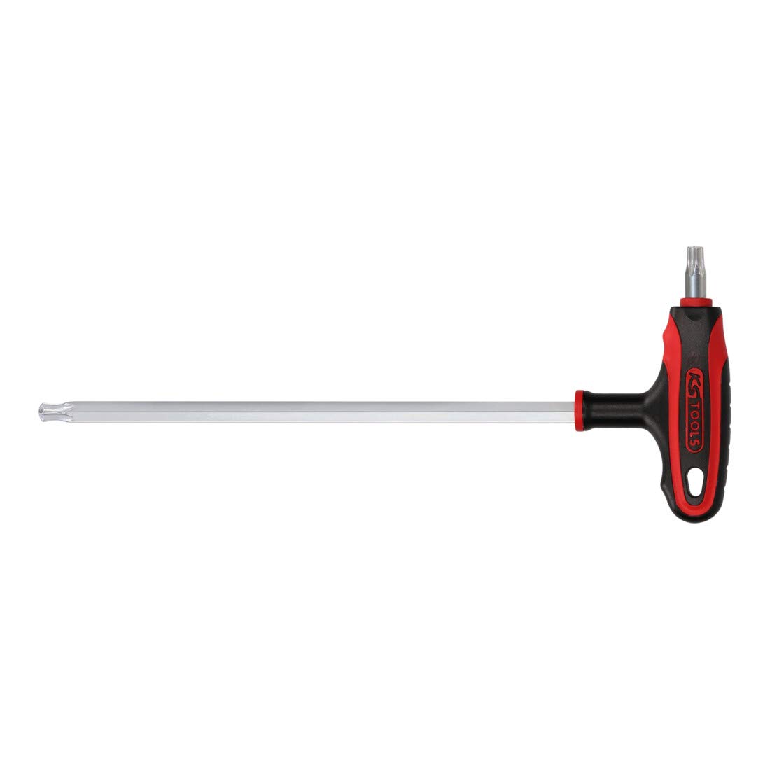 KS TOOLS 151.2753 ERGO + T-handle TX key wrench, ball end, T8, Clear