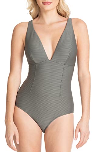 Maillot de bain femme une pièce à mini coutures côtelées Rachel Roy