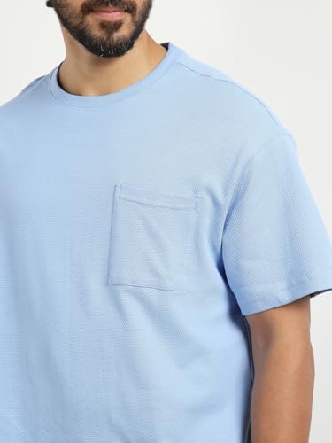 Image of NOBERO Men Cotton Blend Solid Co-ord Sets