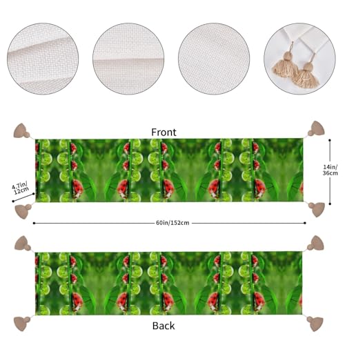 Chemin de table avec pompons pour sublimer une table triste, décoration macramé festive - 5