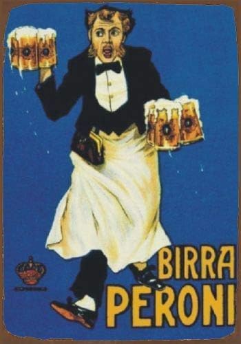 Targa da parete in metallo con scritta in inglese Tennent's the 19th T lager beer Glasgow golf retrò shabby chic vintage (200 mm x 150 mm