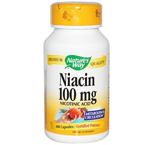 【国内発送】 Nature's Way ナイアシン Niacin 100mg 100カプセル [並行輸入品]