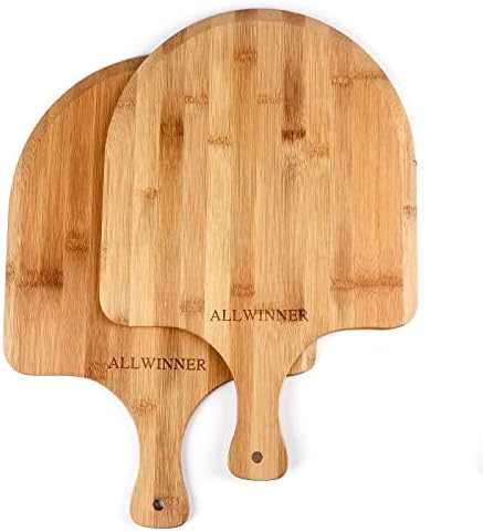 ALLWINNER Bamboo Pizza Peel 12 inch Premium Wooden Pizza Peels for Making Pizza, 2 Pack