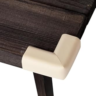 8-Pack Corner Protectors Baby Proof, Furniture Corner and Edge Safety Bumpers, Soft Rubber Foam Cushion Covers, 3M Taped Corner Guards, Baby Child Proofing Pads, Table Corner Protectors, White