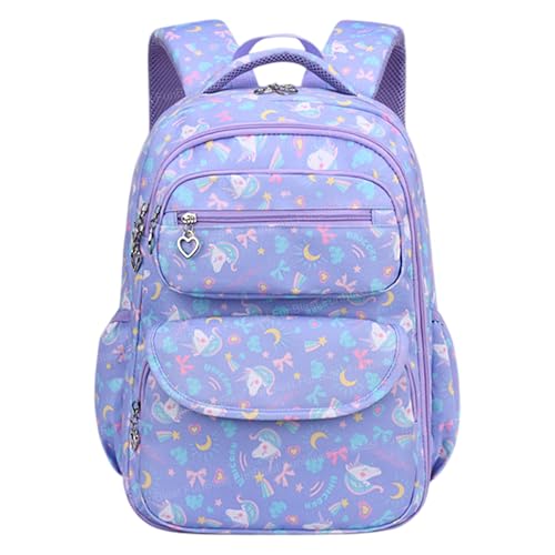 FunBlast Unicorn Backpack for Girls - Kawaii School Bag, Multifunctional Lightweight Large Capacity Bag for Girl Kids, Stylish School Bag for Girls, Travel & Picnic Bag (43 X 28 X 20 Cm) (Purple)