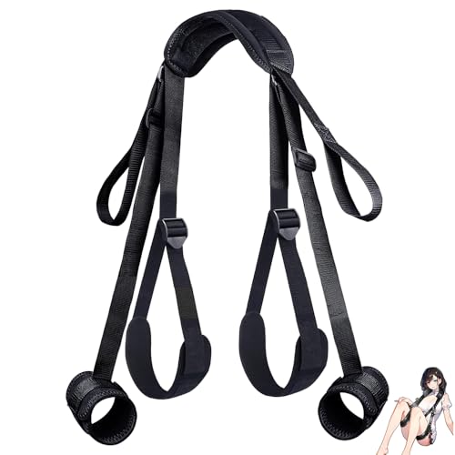 TAUOE Appareil d'entraînement au yoga pour couples - Kit d'écharpe de cuisse et de cheville, du cou aux poignets, avec jouets pour adultes réglables, pour...