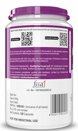 HealthyHey Nutrition Manganese Gluconate - Hypoallergenic Trace Mineral Supplement for Connective Tissue and Bones - 120 Capsules