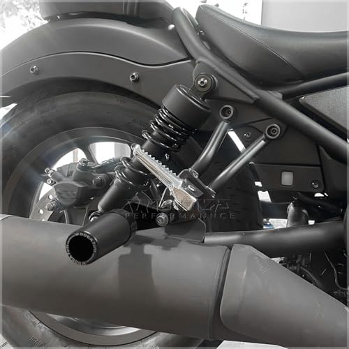 WOOGA Motorcycle Exhaust Pipe Protection Anti Falling Bar Frame Sliders Anti-collision Fairing Guard fit for Ho&n&da Rebel CMX250 300 500 REBEL250/300/500 Accessories (A with LOGO)