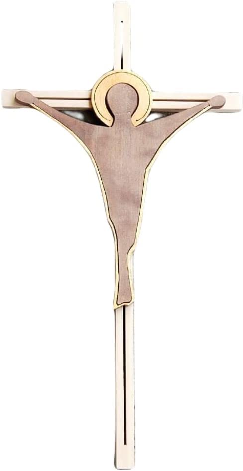 Cruz de madera para pared Choalis de 20 cm para decoracion de hogar