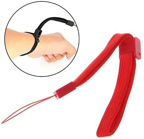 Battery Door Lid Cover Back Cover Pack Case Shell + Hand Strap Lanyard for Wii Remote Controller Replacement (Red)