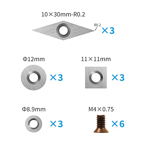 Inserts en carbure pour gouges tournage bois afin de sculpter sans affûter