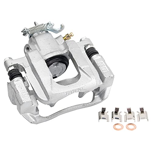 Image of TRQ Rear Brake Pad and Rotor Set Ceramic Solid Rotors Calipers | For 2008-2012 Chrysler Town & Country Grand Caravan 2009-2012 Volkswagen Routan