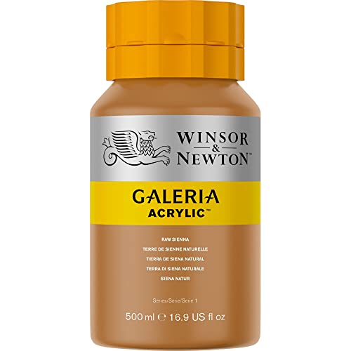 Image of Winsor & Newton Galeria Acrylic Colour - Jar of 500 ML - Raw Sienna (552) - Highly Pigmented Lightfast Artists' Acrylic Paints for Canvas, Wood, Fabric & Paper - More Colours Available