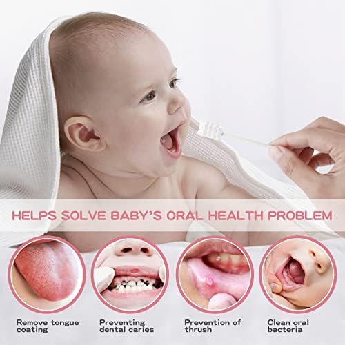 Mokoala 60Pcs Baby Tongue Cleaner Baby Toothbrush Disposable Oral Cleaner — view 2