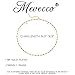 MEVECCO Gold Choker Necklace for Women 14K Gold Plated Dainty Green Cubic Zircon Beaded Short Chain Link Necklace Delicate Handmade Minimalist Fashion Jewelry Gift